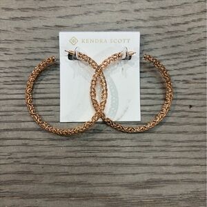 Kendra Scott Gold Chain Link Hoop Earrings NWT